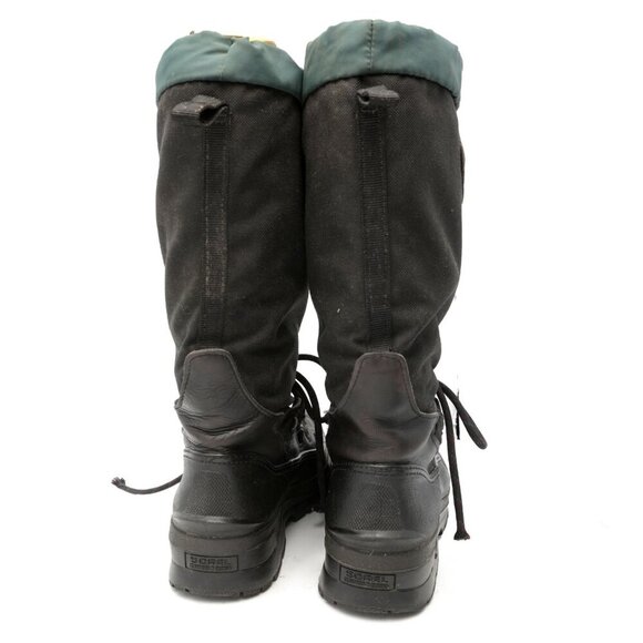 Vintage Sorel Snowfox TR Lined Winter Boots Leather Rubber Kaufman Canada Black - Picture 8 of 16